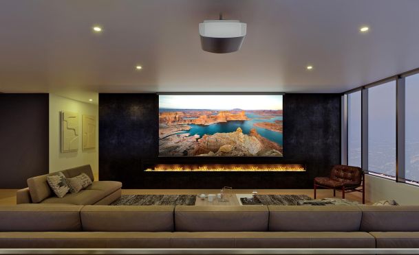 Media Room with huge Sony screen