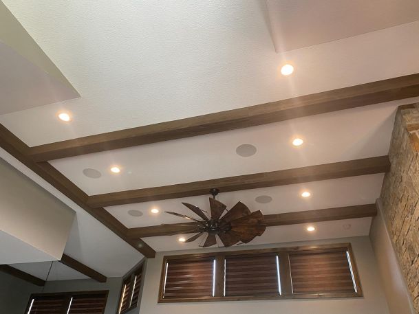 Ceiling lighting and speakers